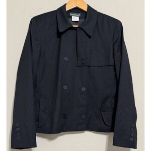 harve benard Blazer Black 12 Wool Double Breasted Careercore By Benard Holtzman